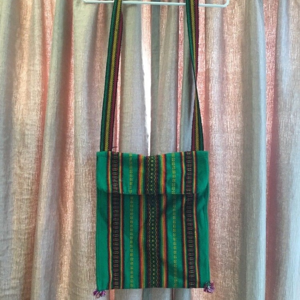 Green Multicolor Over the Shoulder Bag